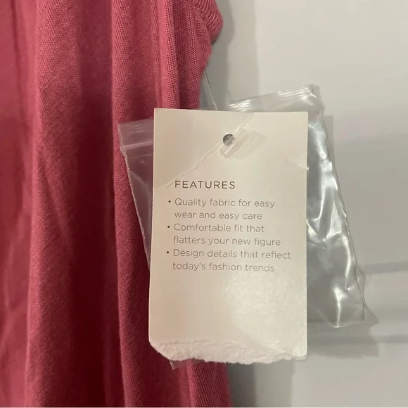 Liz Lange Maternity for Target Pink Midi Dress Spring Summer Preppy Staple Small - Picture 4 of 6